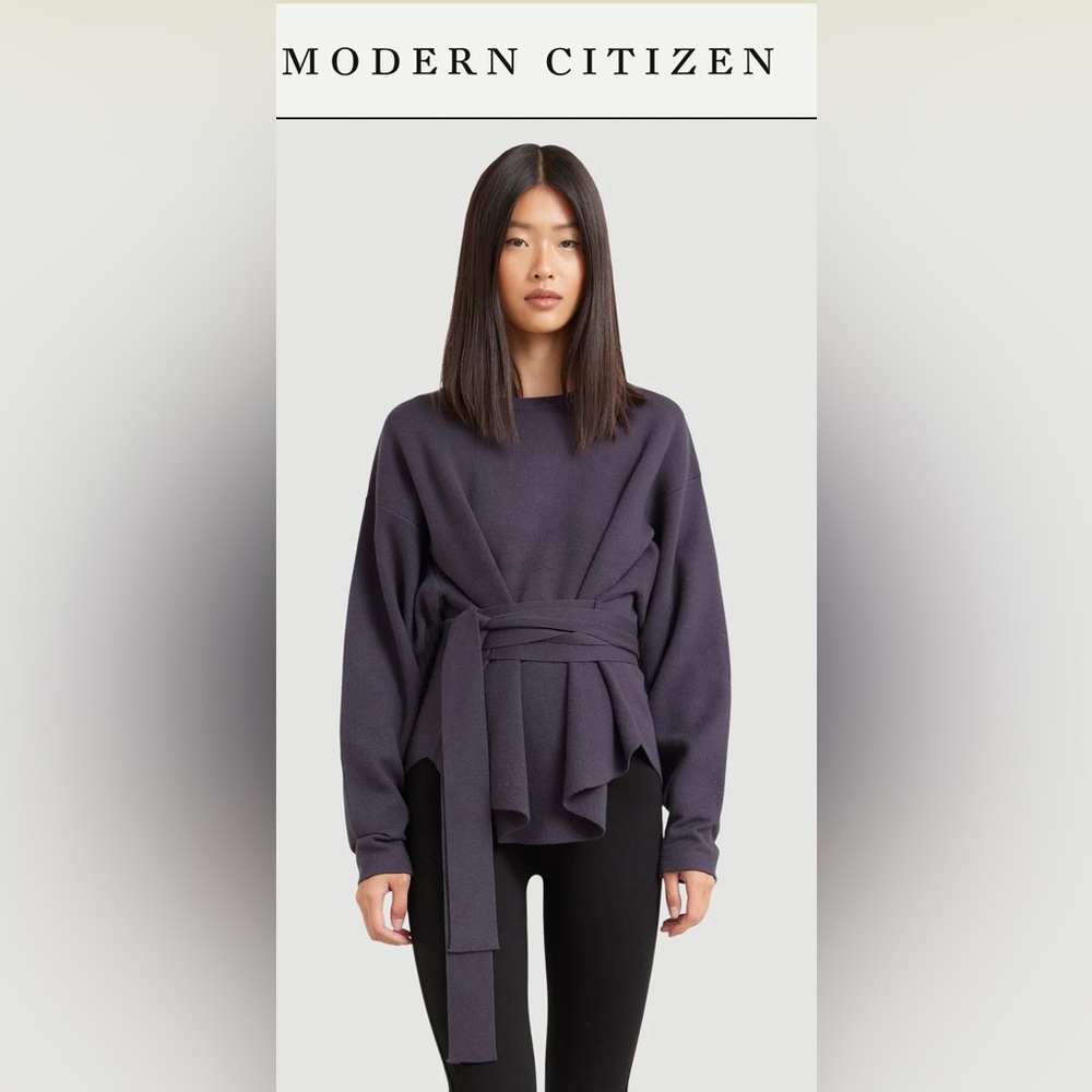 Modern citizen Nara Tie-Front Knit Sweater